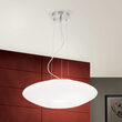 Lustra cromata abajur sticla opal 2xE27/60W, Blanc HL 6-1559/2 Satin/Opal Orion